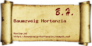 Baumzveig Hortenzia névjegykártya